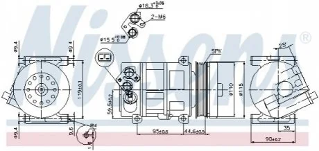 Компрессор кондиционера First Fit для NISSENS 89202 фото товара
