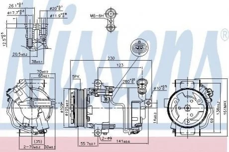 Компресор OP ASTRA H(04-)1.6 i 16V(+)[OE 24466994] для NISSENS 89216 фото товару