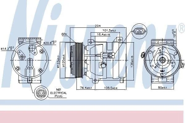 <strong>Компресор кондиціонера First Fit NISSENS 89217 (фото 1)</strong>
