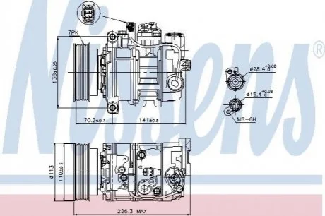 Компресор кондиціонера First Fit для NISSENS 89237 фото товару