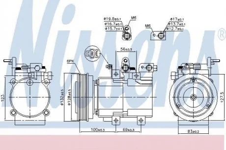 Компресор кондиціонера для KIA, Hyundai NISSENS 89238 фото товару