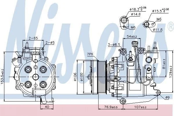 <strong>Компресор HD CR-V(06-)2.0 i 16V(+)[OE 38800-RZV-G020-M2] NISSENS 89247 (фото 1)</strong>