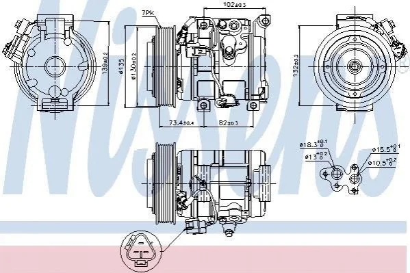<strong>Компрессор TY RAV 4(00-)2.0 i 16V(+)[OE 88310-42180] NISSENS 89250 (фото 1)</strong>