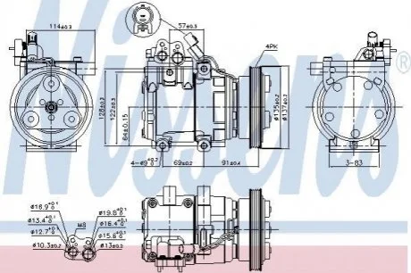 Компресор кондиціонера для Hyundai NISSENS 89274 фото товару