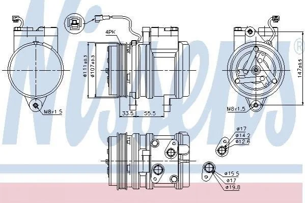 <strong>Компресор кондиціонера First Fit NISSENS 89275 (фото 1)</strong>