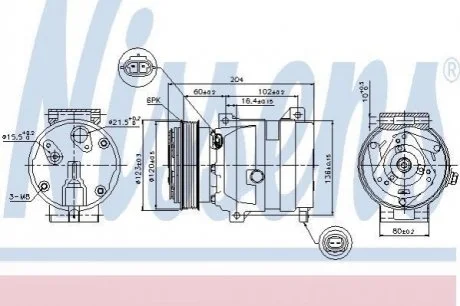 Компресор кондиціонера First Fit для NISSENS 89281 фото товару