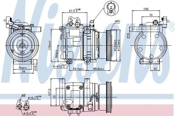 <strong>Компресор кондиціонера First Fit NISSENS 89290 (фото 1)</strong>