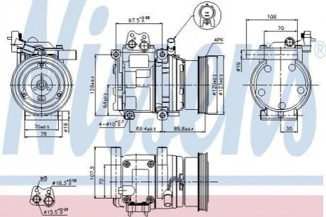 Компресор кондиціонера First Fit для NISSENS 89290 фото товару