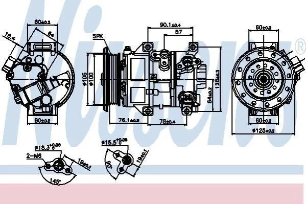 <strong>Компресор кондиціонера First Fit TOYOTA / LEXUS NISSENS 89309 (фото 1)</strong>