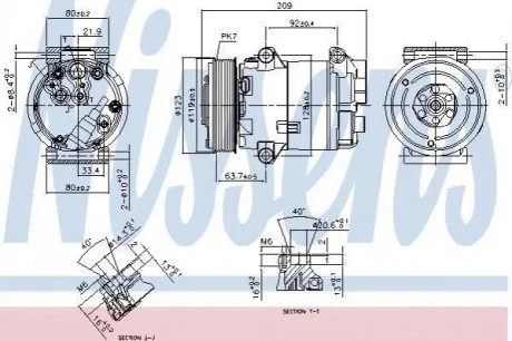 Компресор кондиціонера для Renault, Nissan NISSENS 89323 фото товару