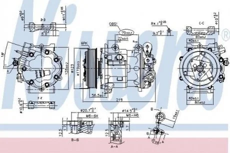 Компресор кондиціонера для Citroen, Peugeot NISSENS 89362 фото товару