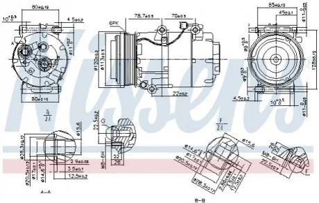 Компресор кондиціонера для Ford, Volvo NISSENS 89388 фото товару