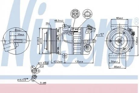 Компресор кондиціонера First Fit для Renault NISSENS 89392 фото товару