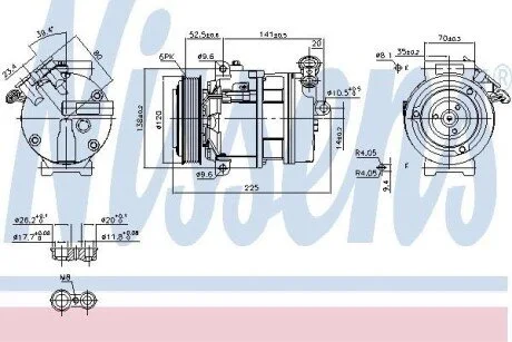 Компресор кондиціонера для Volvo, Ford NISSENS 89397 фото товару