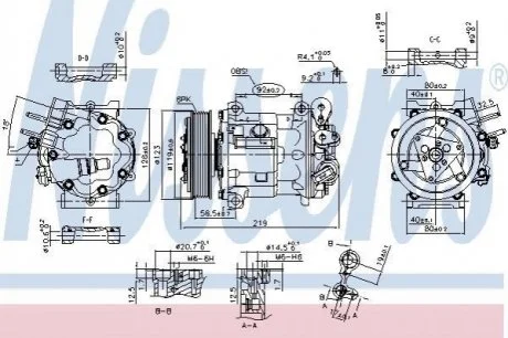 Компресор кондиціонера для Peugeot, Citroen NISSENS 89404 фото товару