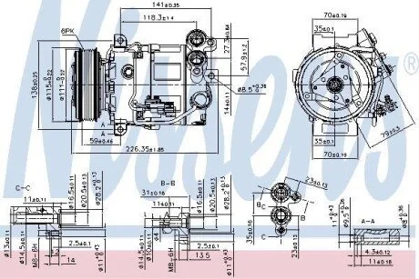 Компресор кондиціонера для Volvo NISSENS 89465 фото товару