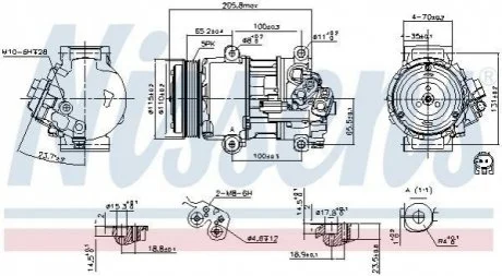 Компресор кондиціонера для Mercedes NISSENS 89479 фото товару
