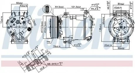 Компресор кондиціонера для Renault NISSENS 89481 фото товару