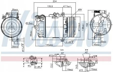 Компресор кондиціонера для BMW NISSENS 89483 фото товару