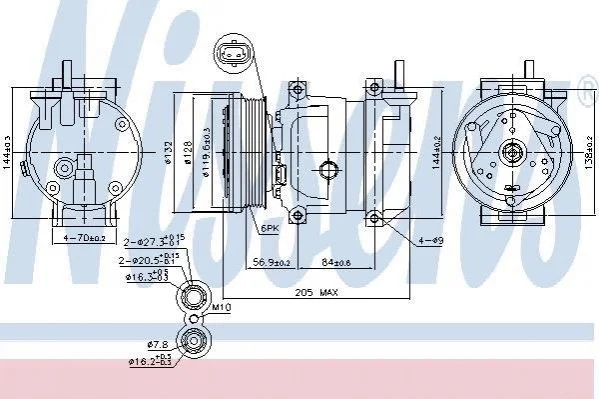 <strong>Компресор кондиціонера First Fit NISSENS 89492 (фото 1)</strong>