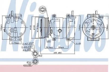 Компресор кондиціонера First Fit для Daewoo, Chevrolet NISSENS 89492 фото товару