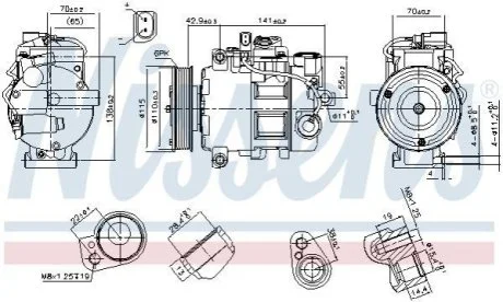 Компресор кондиціонера First Fit для Audi NISSENS 89513 фото товару
