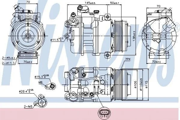 <strong>Компресор кондиціонера First Fit NISSENS 89574 (фото 1)</strong>