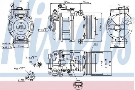 Компресор кондиціонера First Fit для BMW NISSENS 89574 фото товару