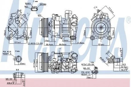 Компресор кондиціонера для BMW NISSENS 89585 фото товару