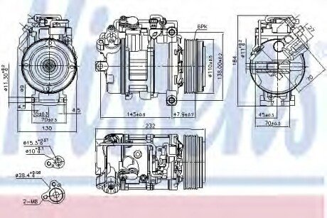 Купить Компресор кондиціонера NISSENS 89593 по низкой цене в Украине (фото 1)