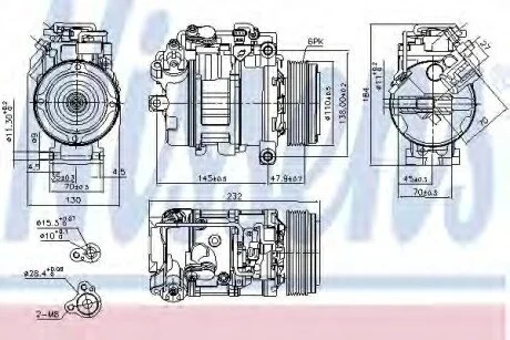 Компресор кондиціонера для BMW NISSENS 89593 фото товару