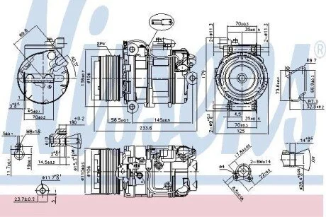 Компресор кондиціонера для BMW NISSENS 89595 фото товару