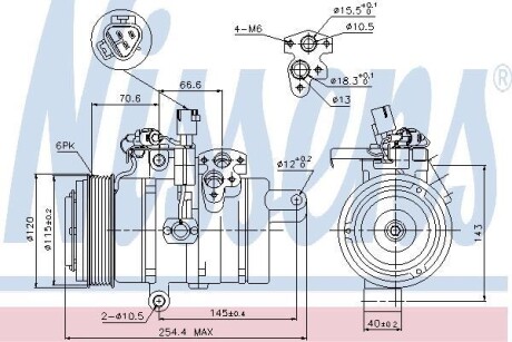 Компресор кондиціонера First Fit NISSENS 89607 фото товару