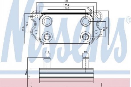 Радиатор масляный NISSENS 90676 фото товара