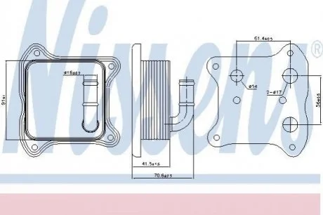 Радіатор масляний для Seat, Volkswagen, Skoda, Audi NISSENS 90680 фото товару