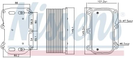 Охолоджувач мастила для NISSENS 90876 фото товару