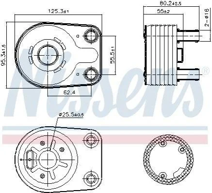 <strong>Масляный Радіатор DODGE CARAVAN III (01-) 2.5 CRDi NISSENS 90898 (фото 1)</strong>