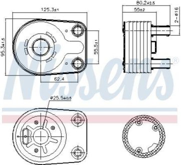 Масляный Радіатор DODGE CARAVAN III (01-) 2.5 CRDi NISSENS 90898 (фото 1)