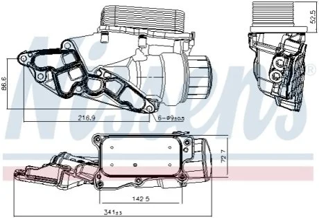 Радіатор масляний для Mercedes NISSENS 90933 фото товару