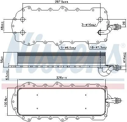 <strong>Радіатор масляний Range Rover 5.0 17- (вир-во Nissens) NISSENS 90947 (фото 1)</strong>