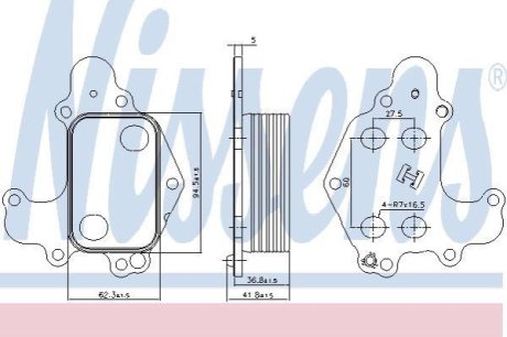 Радіатор масляний NISSENS 90968 фото товару