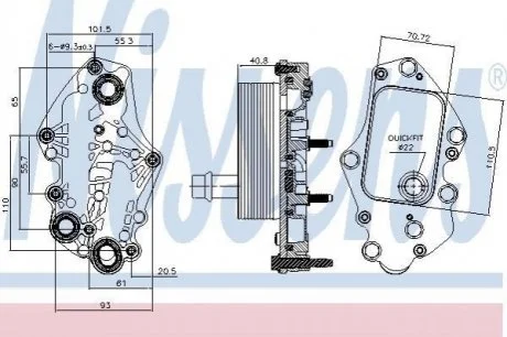 Радіатор масляний для Opel, Vauxhall NISSENS 90982 фото товару