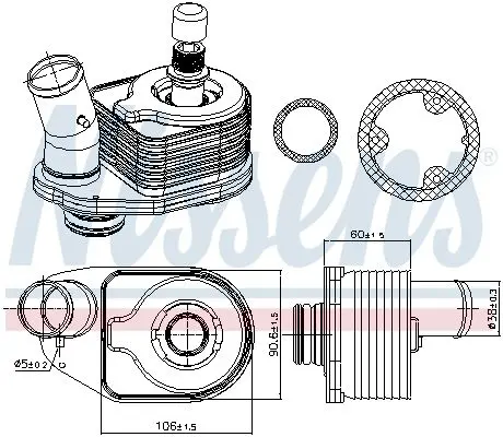 <strong>Масляный Радіатор IVECO DAILY IV (06-) 35C,S 10,12,14 NISSENS 91101 (фото 1)</strong>
