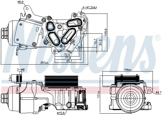 <strong>Радіатор масляний NISSENS 91124 (фото 1)</strong>