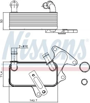 <strong>Радіатор масляний NISSENS 91129 (фото 1)</strong>
