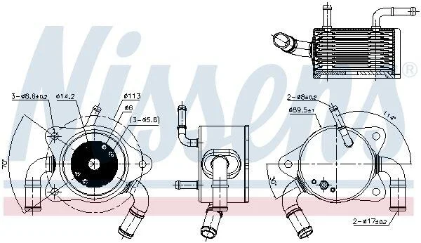 <strong>Охолоджувач мастила NISSENS 91180 (фото 1)</strong>