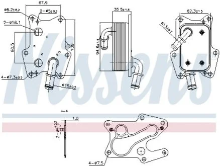 Радиатор масляный для Mercedes NISSENS 91239 фото товара