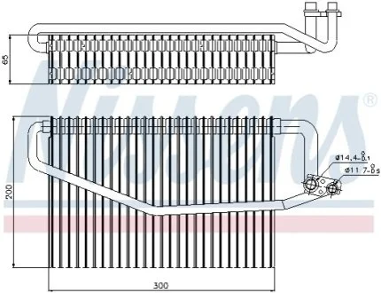 Випарник MB C W 203(00-)C 160(+)[OE 203 830 01 58] для NISSENS 92173 фото товару