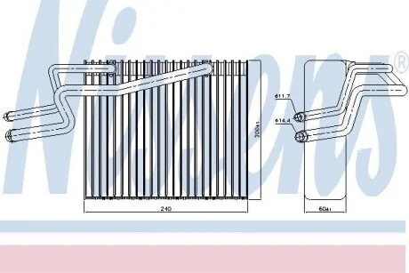 Випаровувач, кондиціонер для NISSENS 92215 фото товару