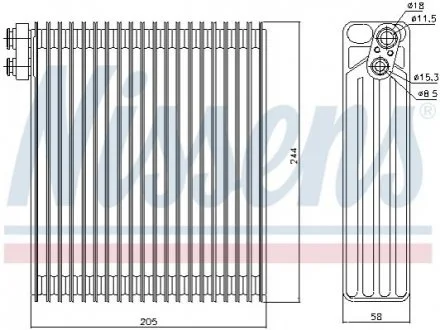 Випарювач кондиціонера для NISSENS 92302 фото товару